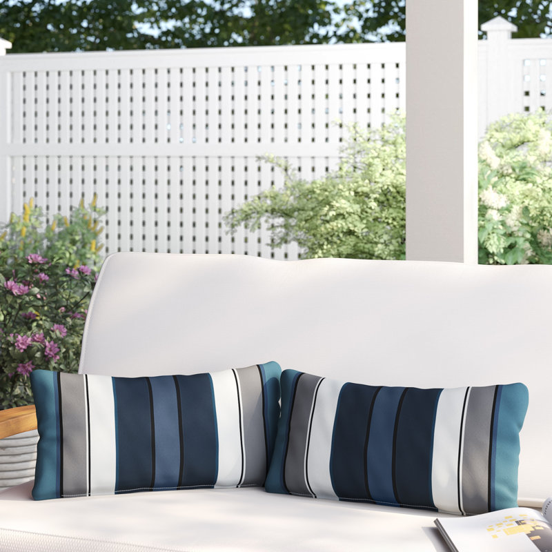 Sol 72 Outdoor™ Montauk Stripe Rectangle Outdoor Lumbar Pillow